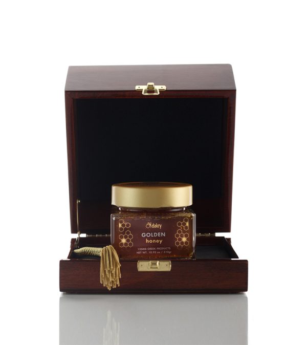 Dakry Olive | SALEhoney ΠΡΟΣΘΗΚΗ ΣΤΟ ΚΑΛΑΘΙ Θυμαρίσιο μέλι με νιφάδες βρώσιμου χρυσού 24Κ