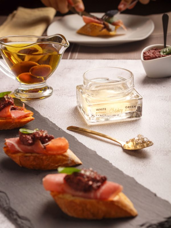 white balsamic Λευκές πέρλες βαλσάμικου